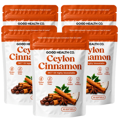 Coumarin-free Ceylon cinnamon softgels in MCT oil, non-GMO and gluten free, one a day